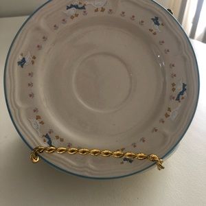 3 Pcs. Brick Oven stoneware Sauces & Coffee Cups Plate